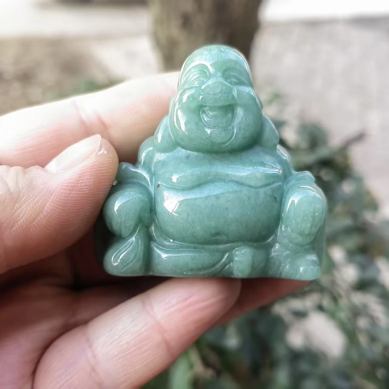 Натуральный зеленый авантюрин Будда Исцеляющее украшение Кварц Резной кристалл