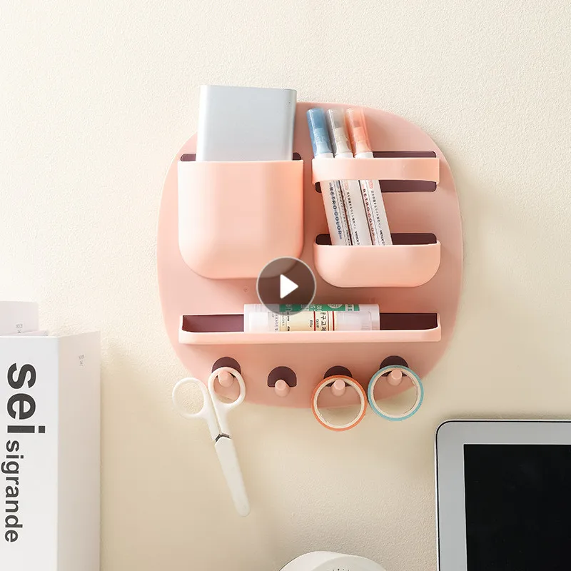 

Стеллаж для ванной комнаты без пробивания отверстий, Стеллаж с крючками для дистанционного управления с несколькими клавишами, многофункц...