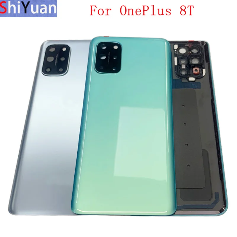 Original Back Battery Cover Rear Door Panel Housing Case For OnePlus 8T KB2001 KB2000 KB2003 Battery Cover Replacement Parts