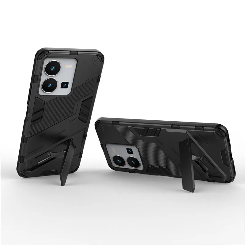 For Vivo Y35 Case For Vivo Y35 4G Cover 6.58 inch Punk armor Shockproof Hard Rubber Bracket Bumper For Vivo Y35 4G Fundas