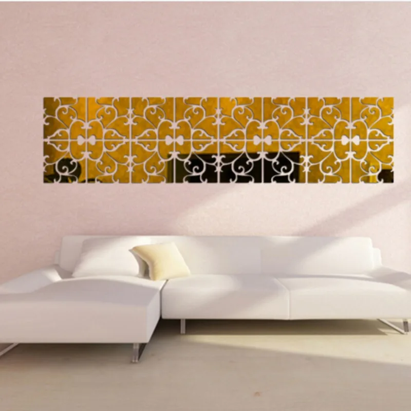 

Waist Line 3D Mirror Sticker Self Adhesive DIY Wall Stickers for Living Room Edge Strip Corner Line Wall Decor 20*80cm