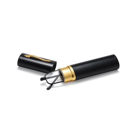 Тонкие очки для чтения с чехлом-трубкой, портативные легкие очки для чтения для мужчин и женщин, мини-компактные очки с защитой от синего света