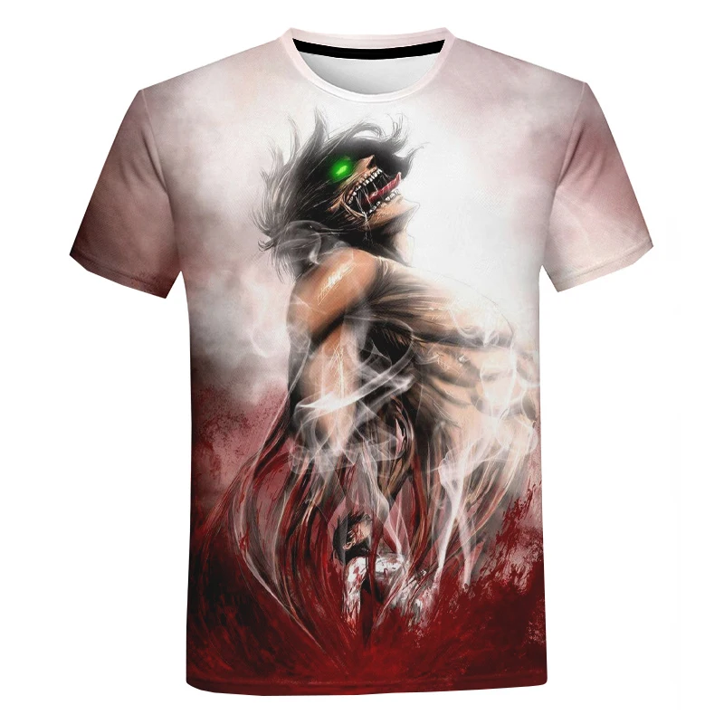 

Popular Anime T-shirt Attack On Titan 3D Print Fashion Streetwear Men Women Sport Casual T Shirt Hip Hop Tees Tops Clothing Male