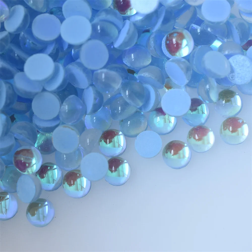 Swagpick Aurora Темно-синие Плоские Круглые Стеклянные Стразы С 3D Акцентами Макарон