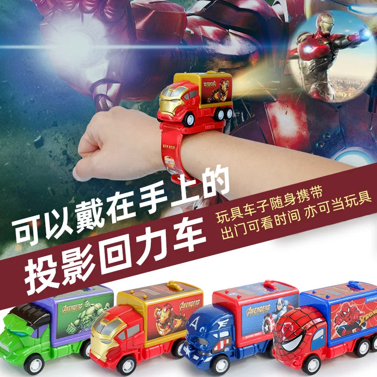 Часы мужские Мультяшные электронные Проекционные с рисунком Человека-паука для