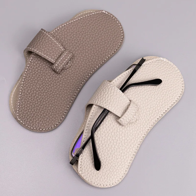 Сумка для очков из искусственной кожи простой однотонный органайзер