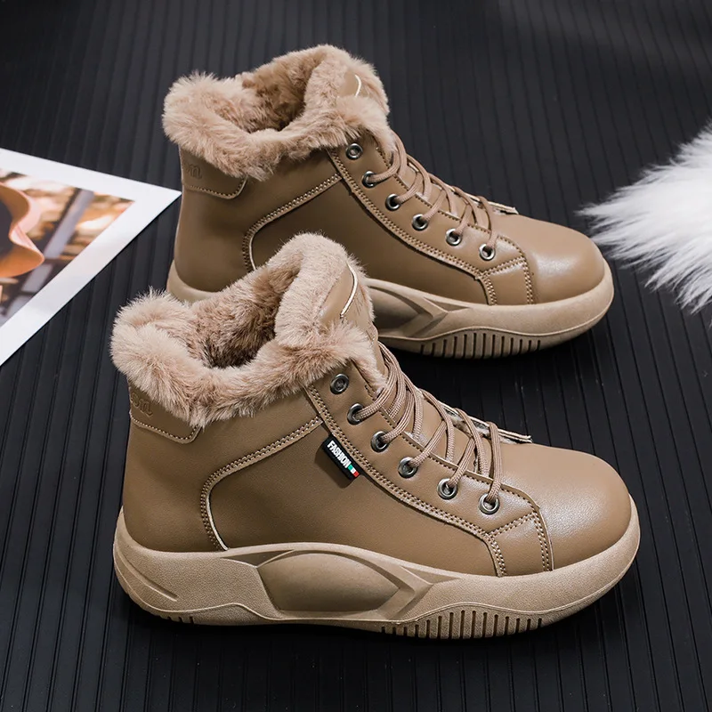 

New Winter Boots Women Fashion Casual Shoes Warm Luxury Design Youth Trending Chunky Sneakers Female Footwear Ladies Loafers