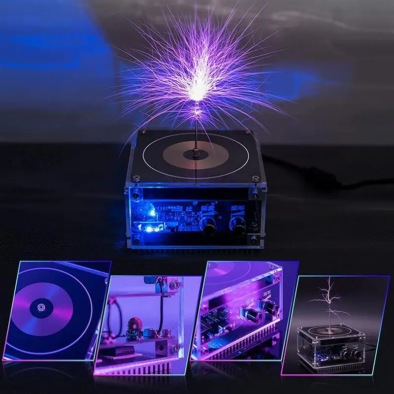 

Tesla Coil Arc Generator Touchable Artificial Music Desktop Toy Arc Plasma Wireless Transmission