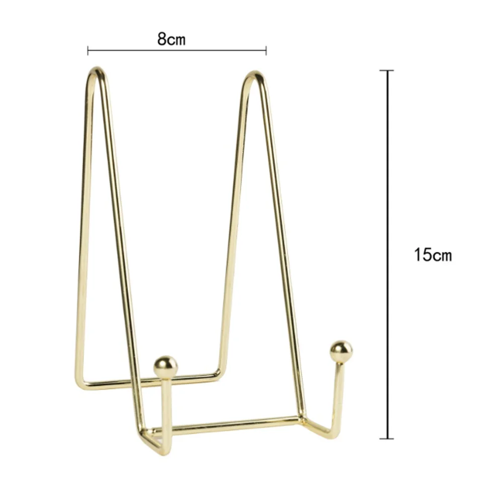 

Protable Iron Display Stand Dish Rack-Plate Bowl Magazine Picture Frame Photo Book Pedestal Holder Home Decor Storage Ornaments