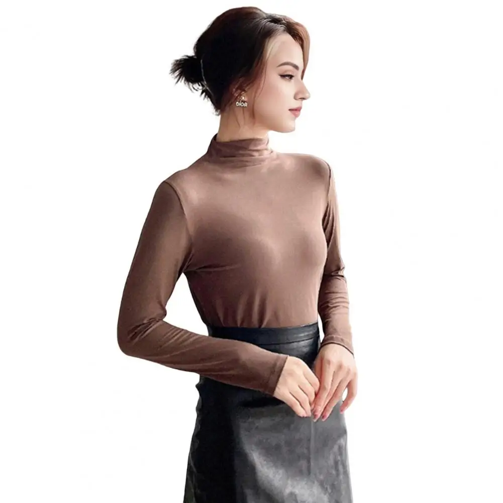 Осень 2024 Базовая рубашка из модала женское нижнее белье Топ с длинным рукавом и