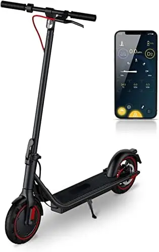 

450W Powerful Motor,19mph Speed and 8.5\u201D Honeycomb Solid Tires,Anti-Theft Lock,Wide Deck Portable & Folding e Scooter f