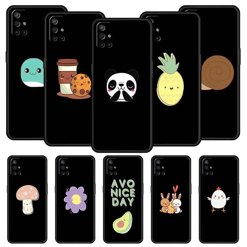 

Phone Case For OnePlus 10 9 Pro 9T 9R 9RT 8T 8 7 6T 7T Nord 2 CE 5G N200 N100 Cover Kawaii Avocado Cute Cartoons Panda Flower