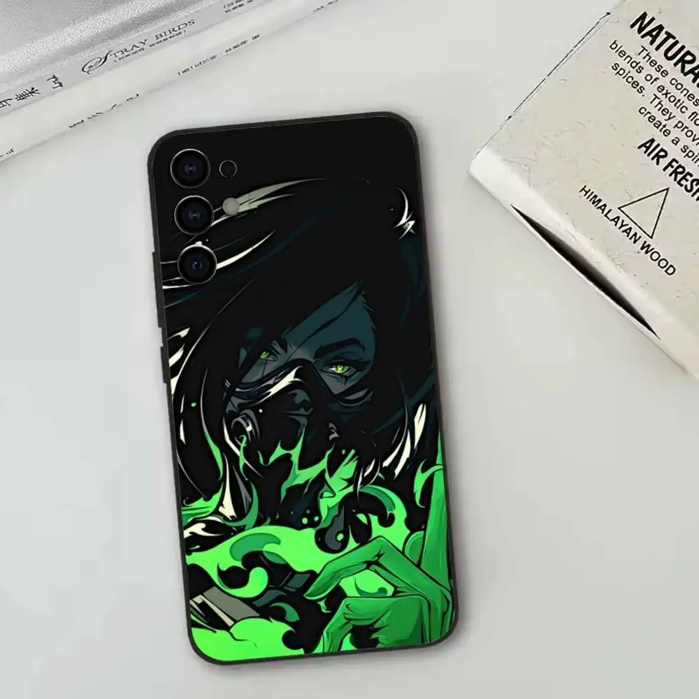 Чехол для игрового телефона Jett, Reyna, Phoenix, Sage, Brimstone для Samsung S25, S24, S21, S22, S23, S30, Ultra, S20, Plus, FE, Lite, Note, 10, Black C (art.: 3920da5ea1980) - 3920da5ea1980