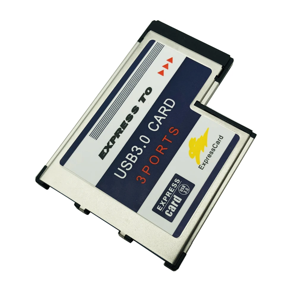 Карта расширения USB Expresscard, 3 порта USB 3,0 Expresscard 34 54 мм, карта расширения express для USB-адаптера, USB express Card co