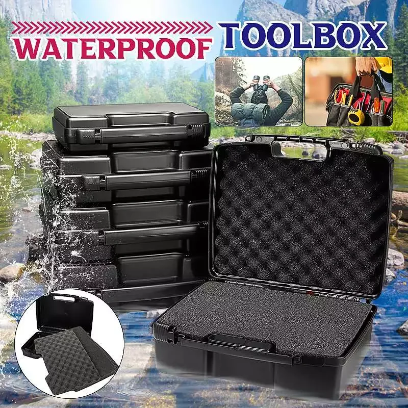 

5 Sizes Portable Plastic Hard Carry Tool Case Safety Protection Suitcase Equipment Instrument Case Outdoor Box with Pre-Cut Foam