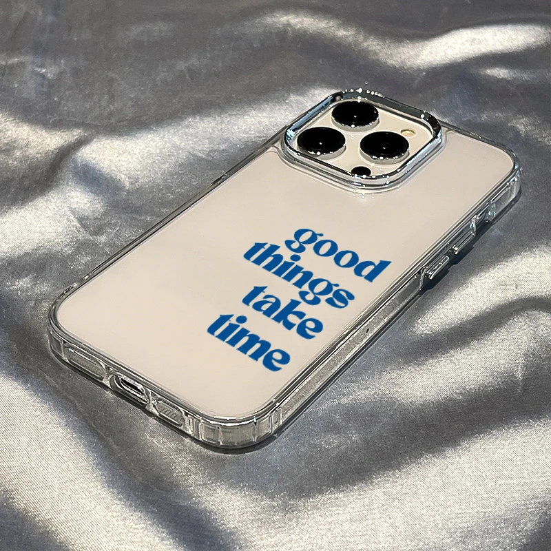 Чехол Good Things Take Time Lens Frame для iPhone 17, 16, 15, 14, 13, 12, 11 Pro Max Air XS X XR 8 7 Plus SE2, противоударный прозрачный чехол (art.: 3920d2f77a6ef) - 3920d2f77a6ef