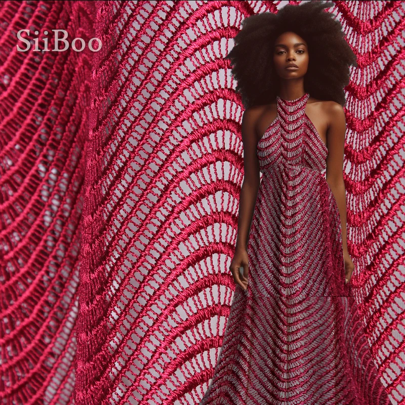 

Siiboo special solid color guipure lace fabric for women dress best match for genuine leather jacket elegant chic sp6644