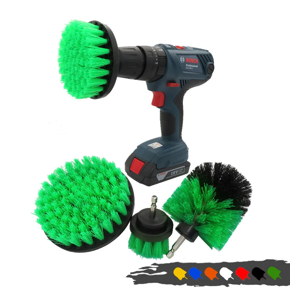 

2/3.5/4/5'' Car Beauty Detail Drill Brush Car Kitchen Bathroom Cleaning Brush Auto Wheel Detail Brushes Universal Cleaning Tool