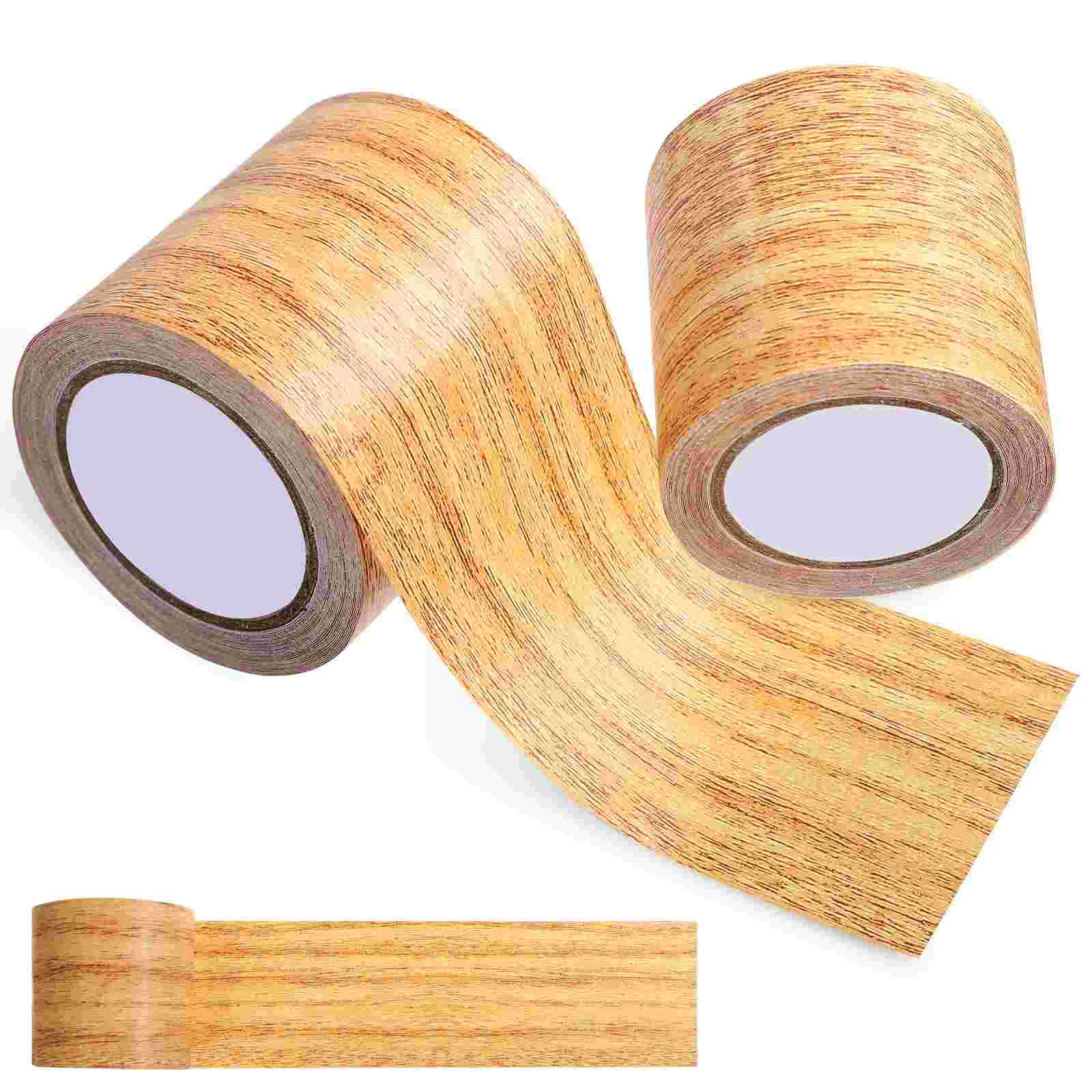 

2 Pcs Woodsy Decor Wood Grain Duct Tape Woodgrain Tape Floor Repair Tapes Wood Strips Wood Grain Tape Chairs Repair Tapes