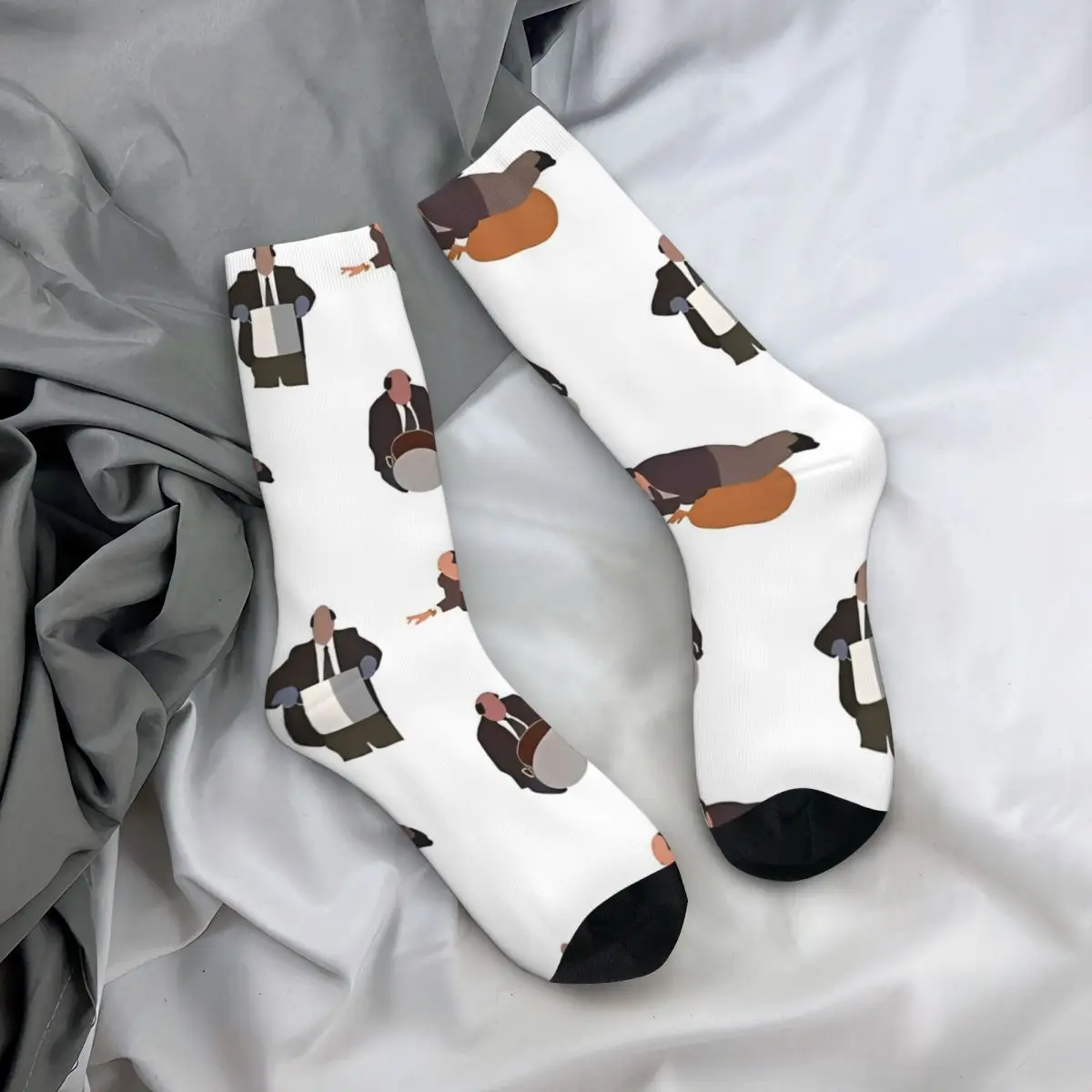 Зимние теплые забавные носки унисекс с принтом Кевина Чили офисные нескользящие