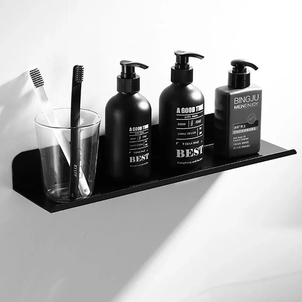 

Black Bathroom Shelves Shower Bathing Storage Holder Kitchen Organizer Rack Shampoo Shower Caddy Rack Bathroom Accessories