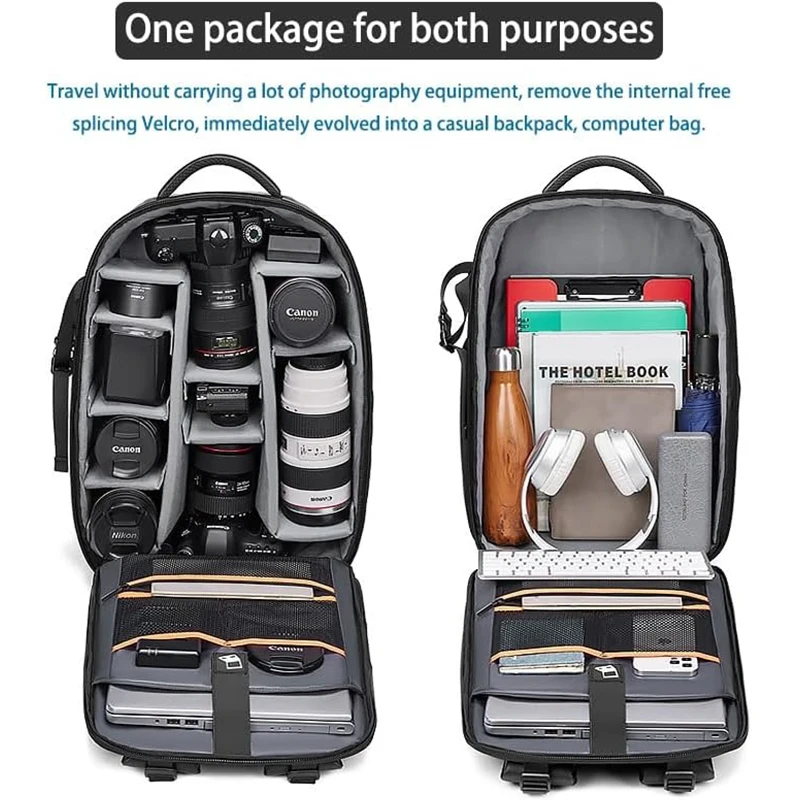 Рюкзак для камеры большой вместимости с защитой от кражи