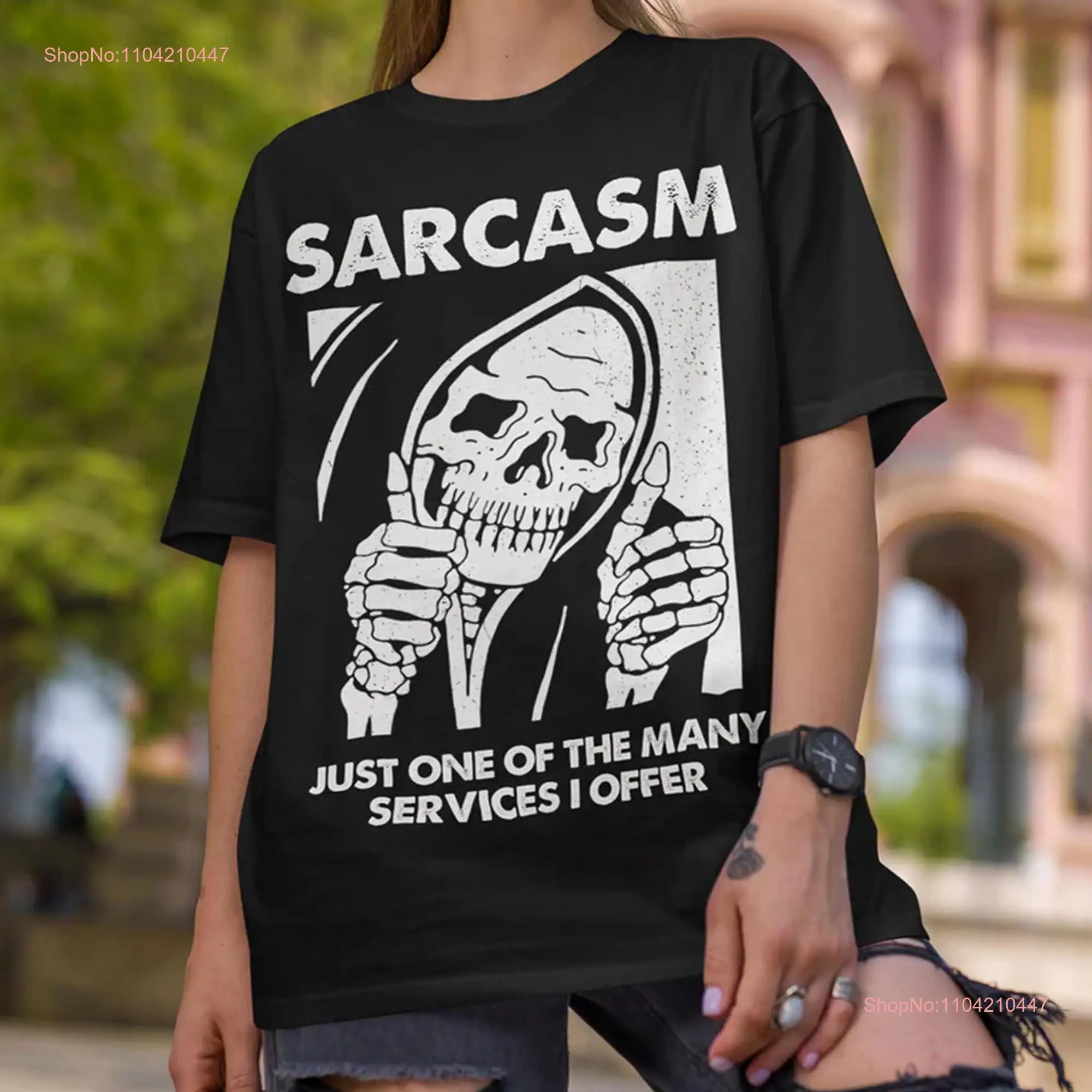 Сарказм Just One Of The Many Services I Offer Funny Grim Reaper Футболка Свитер Скелет с длинными или