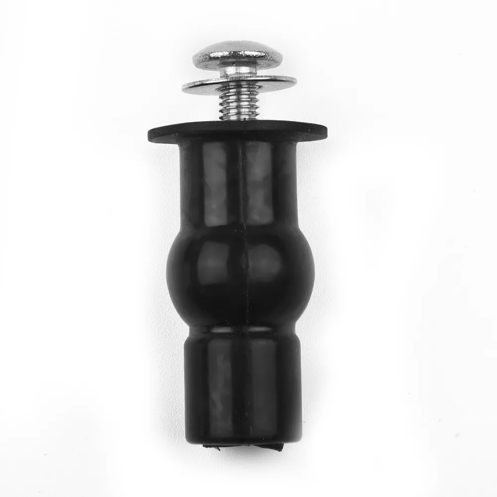 

Accessories Toilet expansion bolt Accessory Back to Wall Black+Silver For TOP FIX Seat Hinge Hole Fixings Rubber