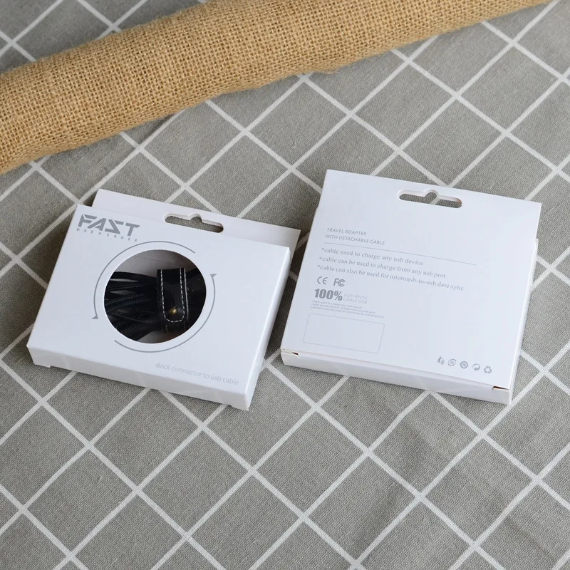 100 шт. упаковочная коробка для кабеля передачи данных зарядки телефона USB Type-C