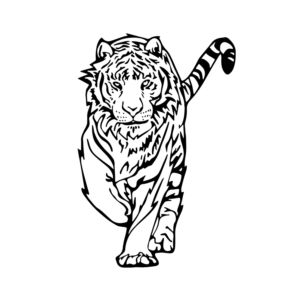 Автомобильная виниловая наклейка с изображением ходящего тигра 20 см * 14 |