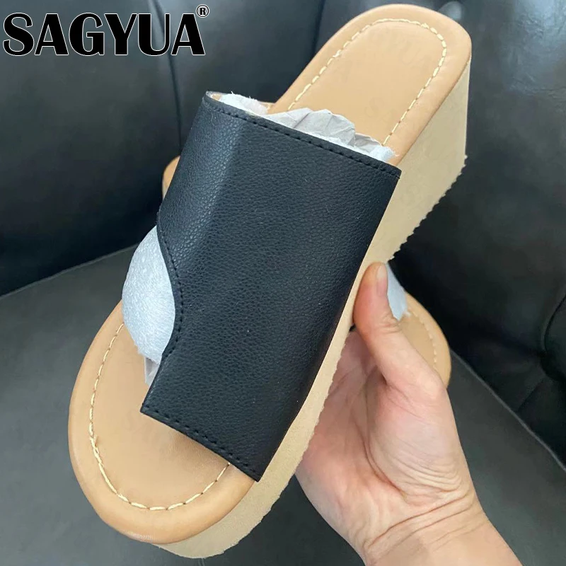 

Platform Wedges Slippers Fashion Sandals 2022 Summer Women Shoes Fashion Shallow Flip Flops Beach Slides Sports Mujer Zapatos