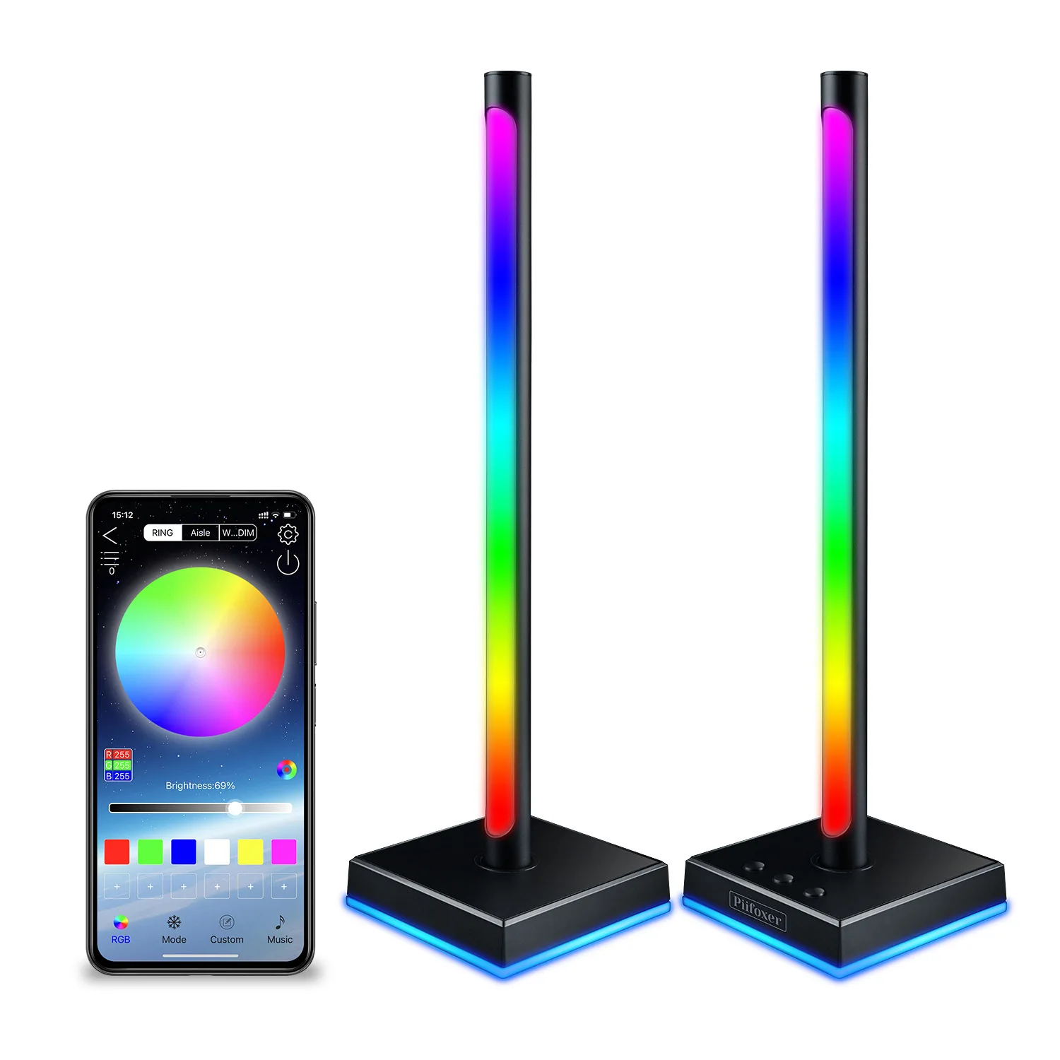 

Smart Lighthouse Headphone Stand,RGB Ambient Light Headset Holder,2 Packs,APP Control,Aluminum Alloy,Streamer Mode for Gaming PC