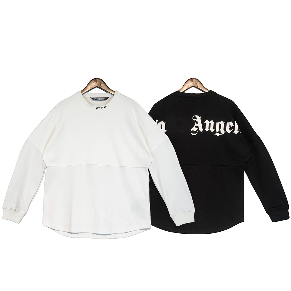 

PALM X ANGELS Print Long sleeve Cotton T-shirt Men Gym Fitness Bodybuilding Workout t shirt Male Tee Tops Sport Brand Clothing