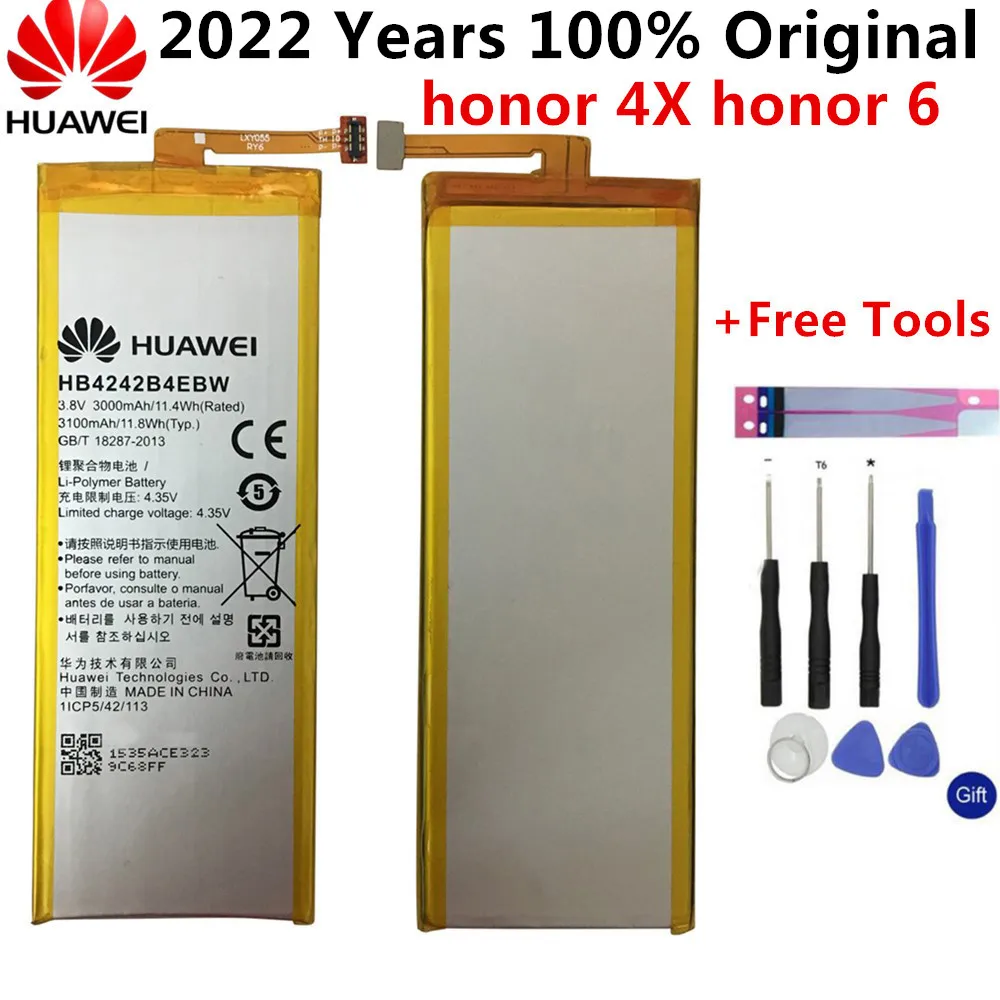 

Сменный аккумулятор для телефона Hua Wei HB4242B4EBW для Huawei honor 6 искусственных задних планшетов, honor 4X 3000 мАч