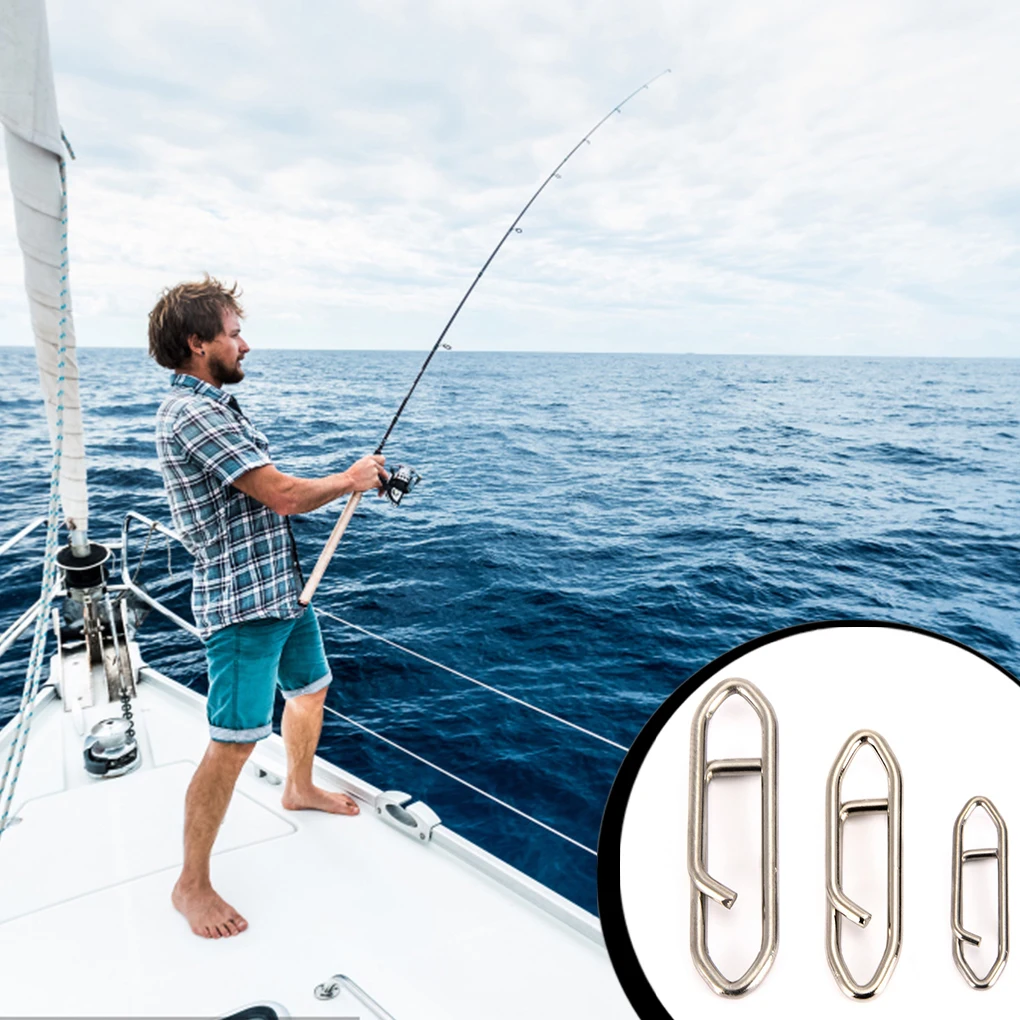 

100 шт. быстрый зажим, прочная мощная приманка из нержавеющей стали, соединитель для рыболовной снасти, детали для пресной воды