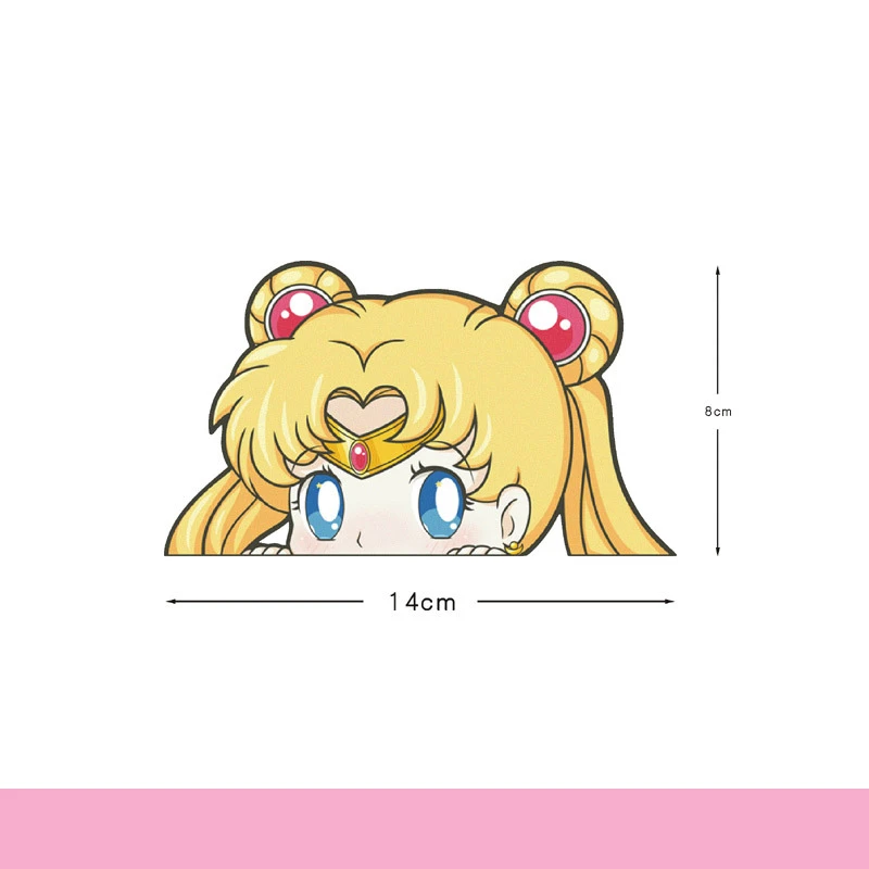 

Car Stickers Sailor Moon Tsukino Usagi Beauty Lovely Cute Cartoon Reflective Creative Windshield Auto Tuning Styling D30