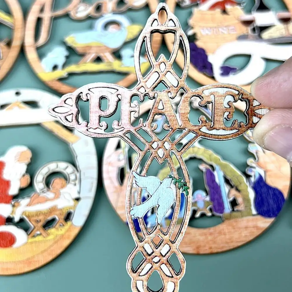 

Подвеска в виде дерева, полый дизайн, висячий виджет на Рождество, простые в использовании украшения на рождественскую елку