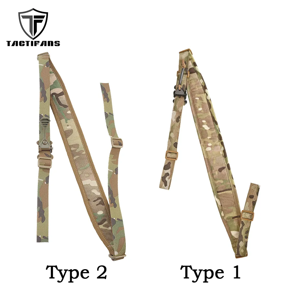 FC 2 Point Rifle Tactical Sling Rapid Adjust Rubber Pull Tab Padded Shoulder Strap Secure Weapon Hunting Vest Accessories