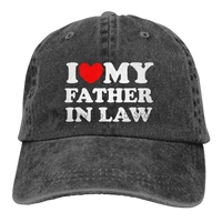 i love my father in law sports denim cap adjustable casquettes unisex baseball cowboy peaked cap adult outdoor sun hat