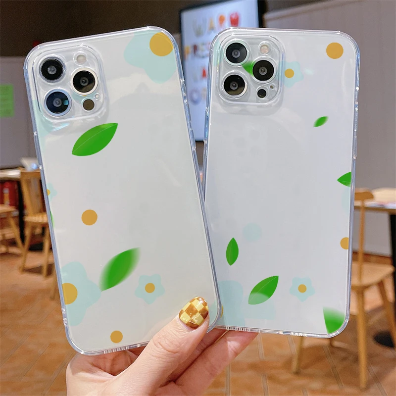 

Cartoon Daisy Phone Cases For iPhone 11 13 Pro Max 12 Mini X XR XS SE 2020 8 7 6 6S Plus Soft Silicone Luxury Cover Coque Funda