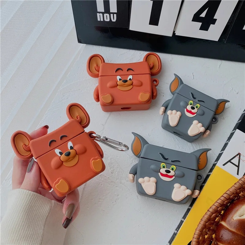 

Lovely Animals Cartoon Cat Cartoon Mouse Apple AirPods 2 Case Cover AirPods Pro Case IPhone Earphone Accessories Air Pod Case