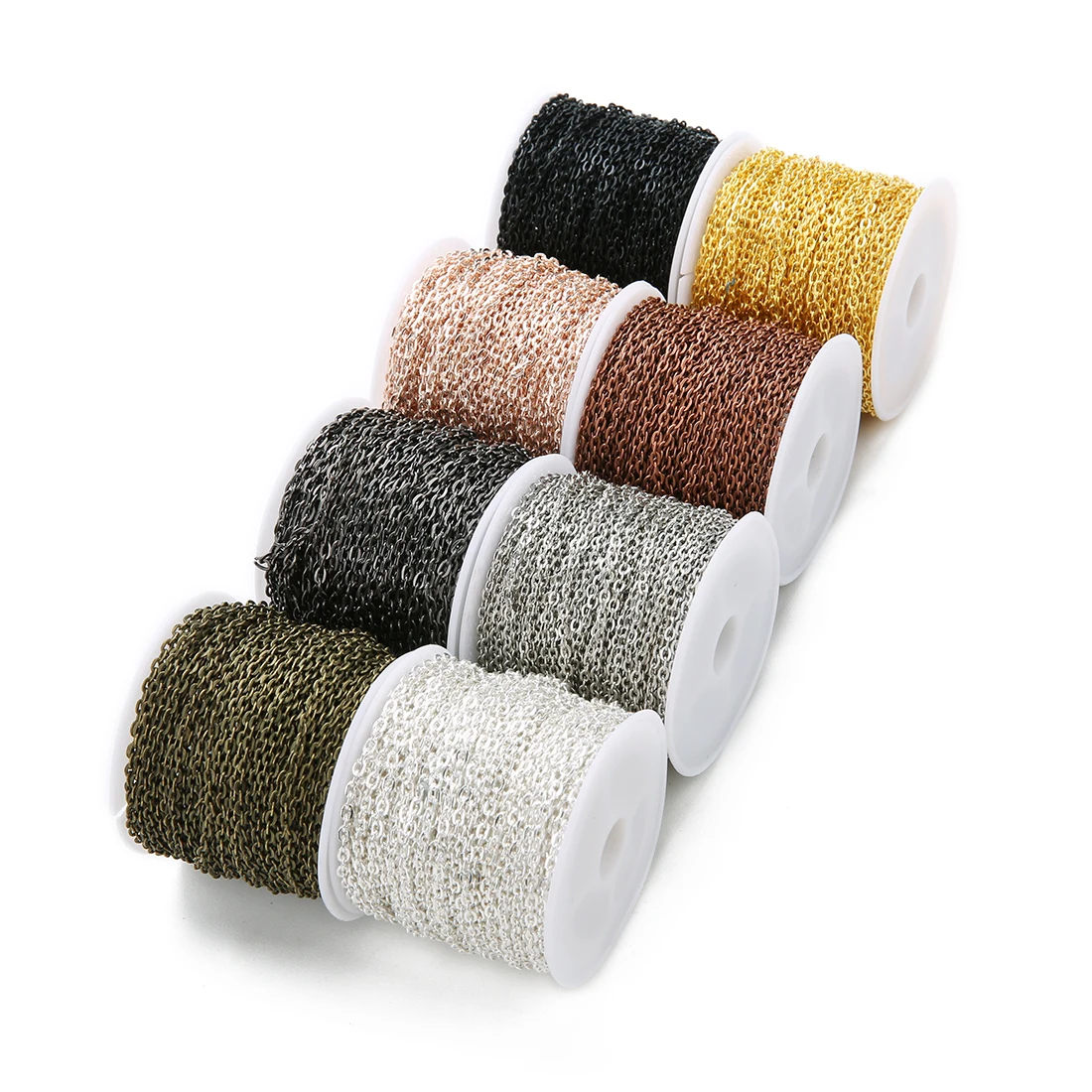 Цепочки крестовые металлические плоские 2-6 мм 10 ярдов/партия