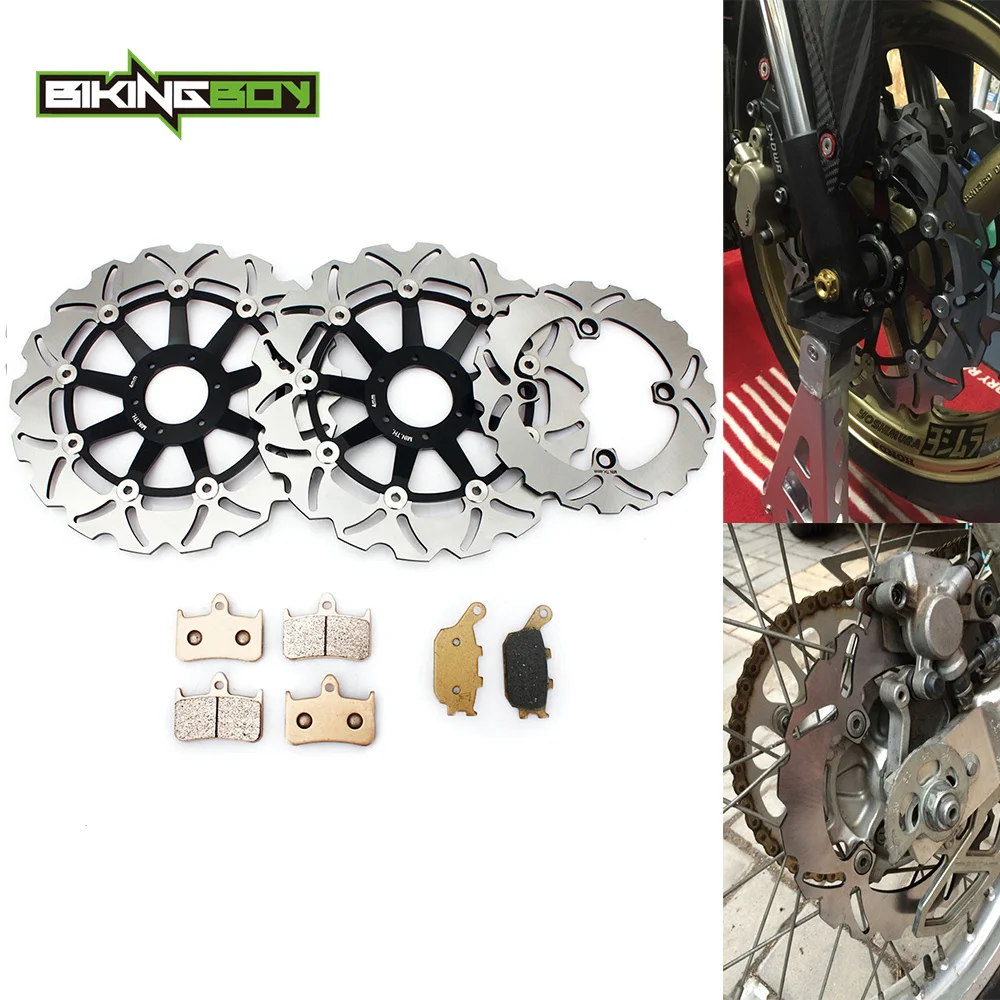 BIKINGBOY Передние и задние тормозные диски роторы колодки CBR900RR Fireblade 94 95 96 97 VTR1000F Fire