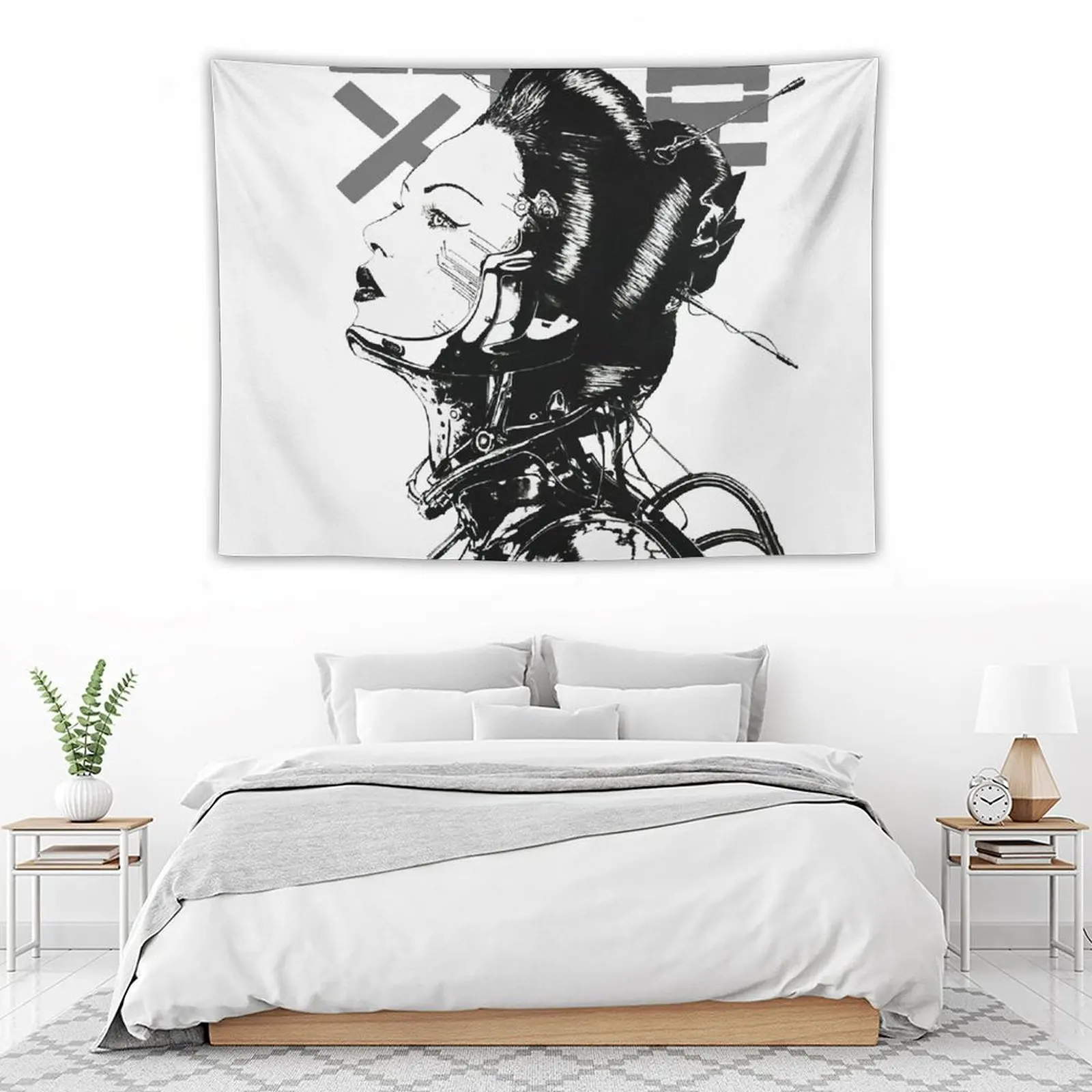 Киберпанк девушка гобелен