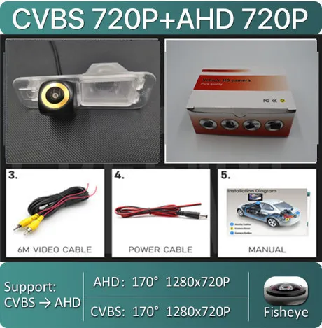 

170 ° Автомобильная камера заднего вида с золотым объективом AHD 1080P для Kia Rio 2 JB 2005 2006 2007 2008 2009 2010 2011 Монитор заднего вида