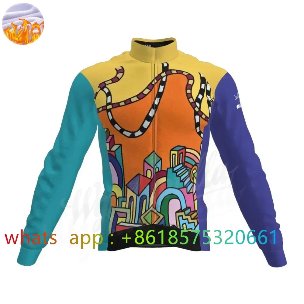 2023 зимняя куртка Slopline Мужская теплая флисовая велосипедная с длинным рукавом