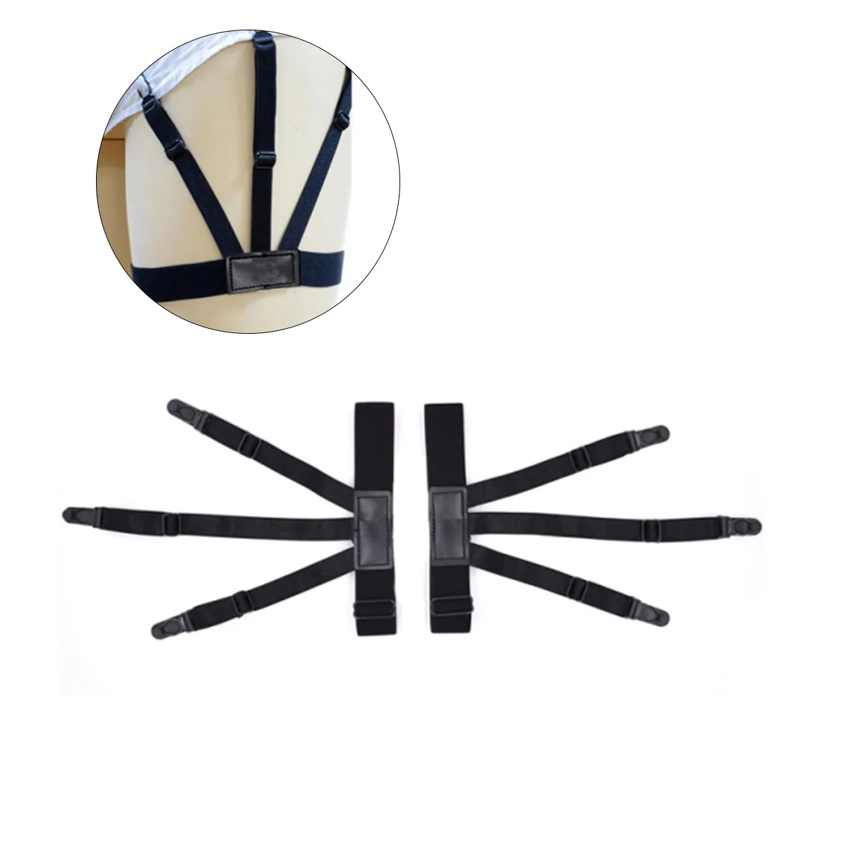 

1pc Shirt Keeper Garters Adjustable Anti-Wrinkle Non Thigh Shirt Stays Shirt Tuck Suspender Keeper Clip for Men and