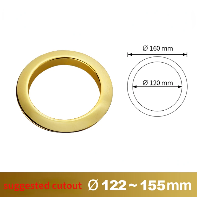 

Round Stainless Steel Countertop Desktop Benchtop Waste Trash Chute Grommet Brushed Polished Rose Gold Gunblack