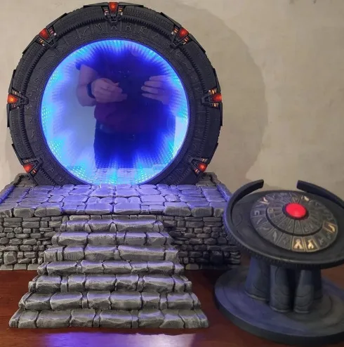 Star-ประตูกระจกคอสเพลย์ Prop Replica Fantastic Atlantis จักรวาลสะสมของขวัญ Gaming ประติมากรรมของเล่น Prop