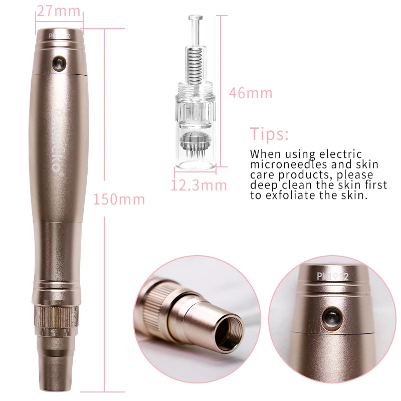 Ultima Derma Rolling Pen MTS$PMS MYM Microneedling Micro Screw Port Needle Cartridge Device Electric Stamp Tools Wireless | Красота и
